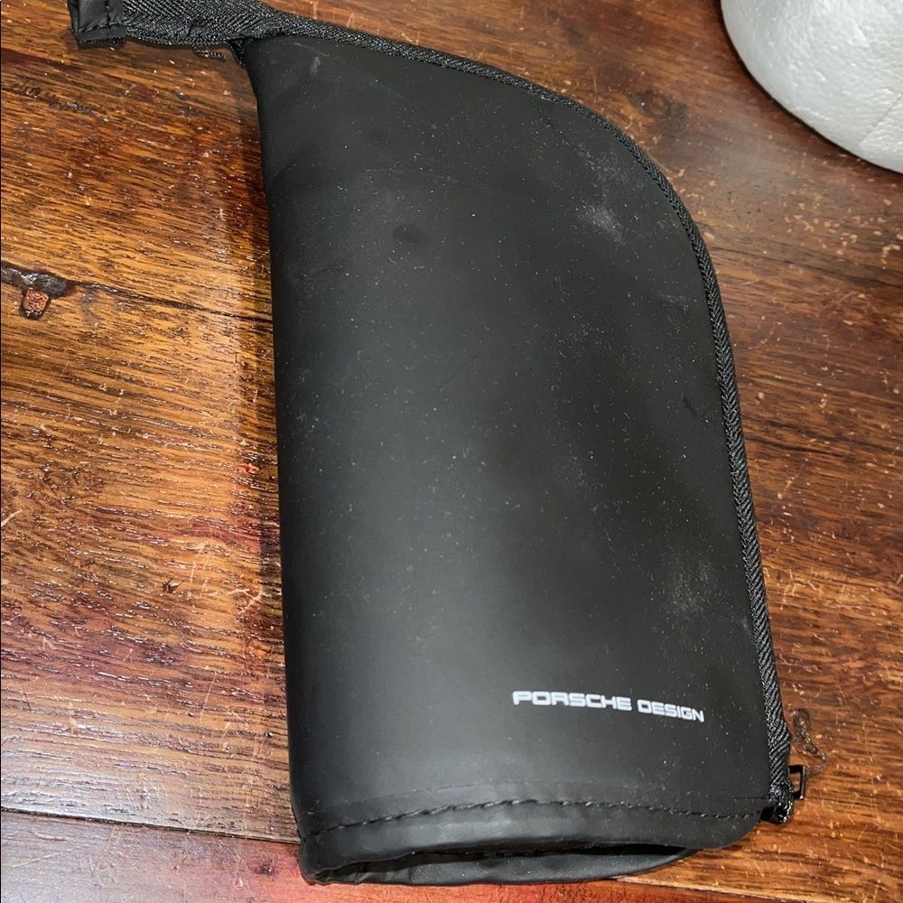 Soft black Black Ice sunglasses protector eyeglass bag case Lufthansa Porsche
